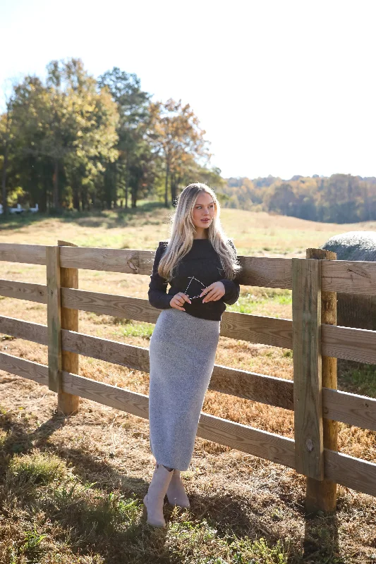 FINAL SALE - Cozy Choice Sweater Maxi Skirt - DOORBUSTER Layered Multi-layer Single Layer