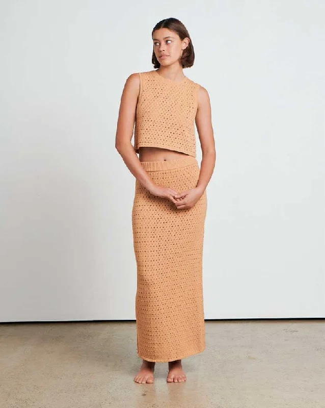 The Open Gauge Midi Skirt a-line skirt cut