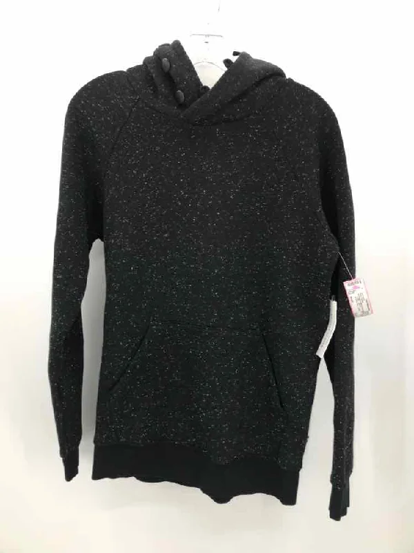 Pre-Owned Sol Angeles Black Hoodie Size Small Men's Sweater Handmade Hand-knitted Hand-woven