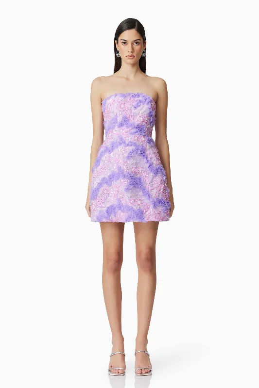 Elliatt Vonni Party Dress - Purple Multi Tunics Essential wardrobe
