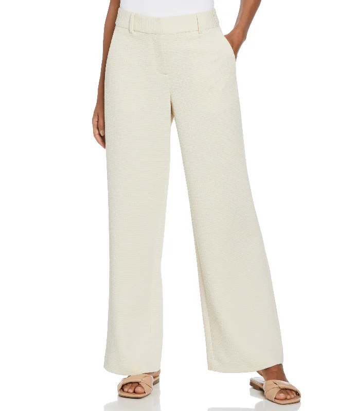 Crease Front Wide Leg Pant Casual Track Pants