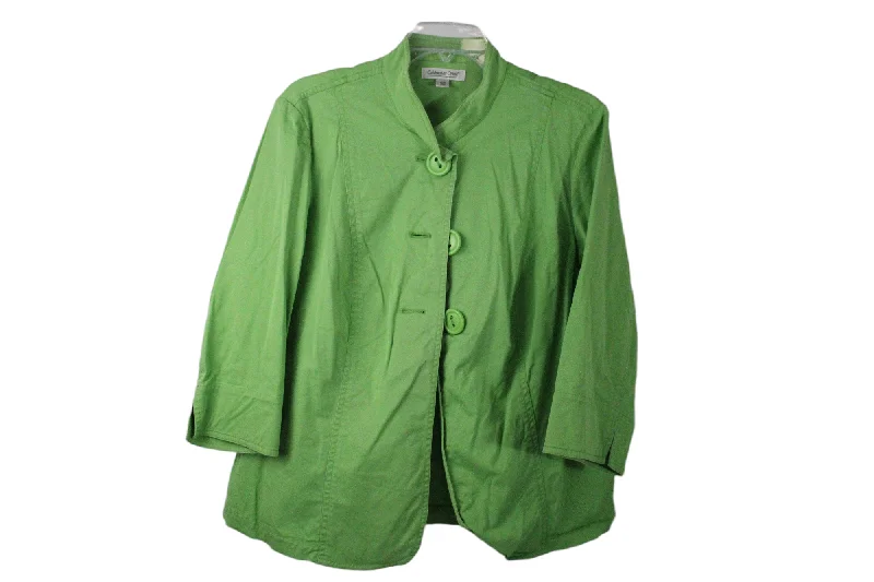 Coldwater Creek Green Jacket | 18W Nylon Jacket Polyester Jacket Spandex Jacket