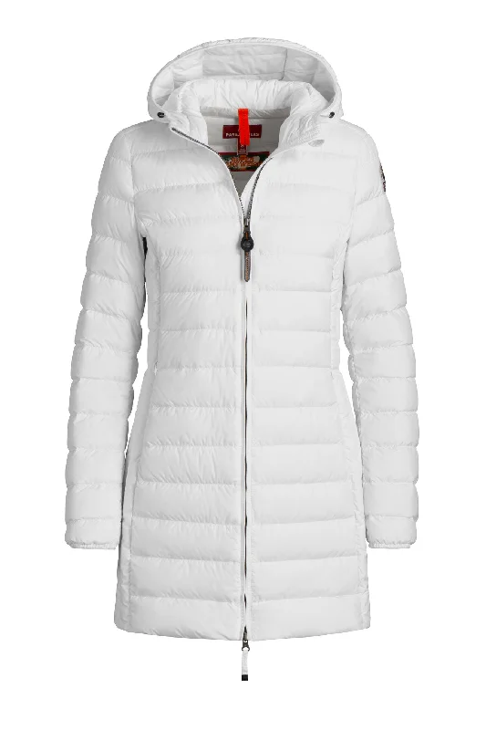 Parajumpers Irene Lightweight Women's in white Winter Jacket 20WM PWJCKSL34 Boat Neck Shawl Collar Notched Collar