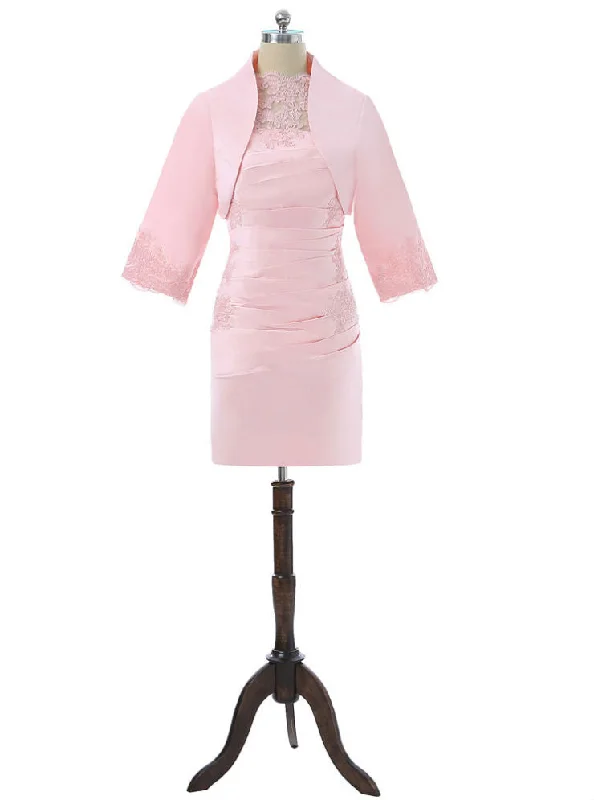 Sheath Knee Length With Jacket Mother Of The Bride Dresses Anorak Shell Jacket Lightweight Jacket