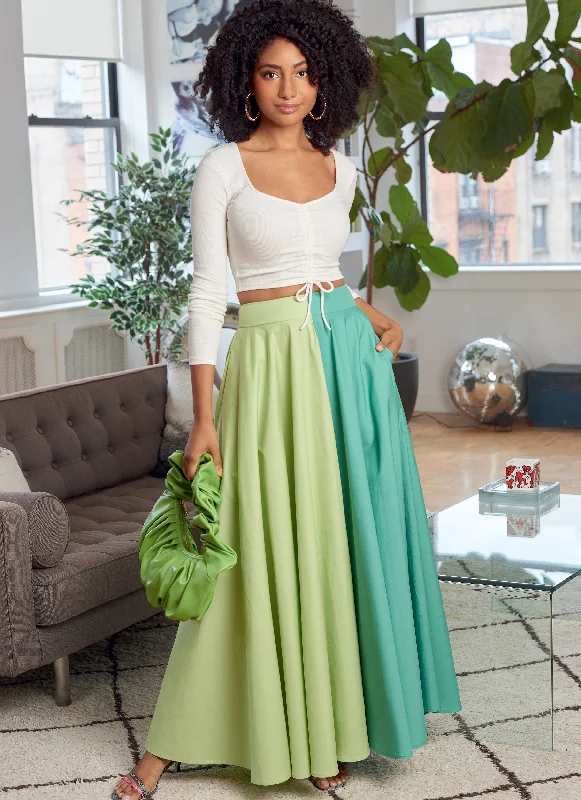 McCall's Pattern M8205 Misses' Skirts leather skirt bold