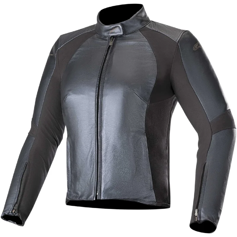 Alpinestars Stella Vika v2 Leather Jacket Collared Jacket Crew Neck Jacket Turtle Neck Jacket
