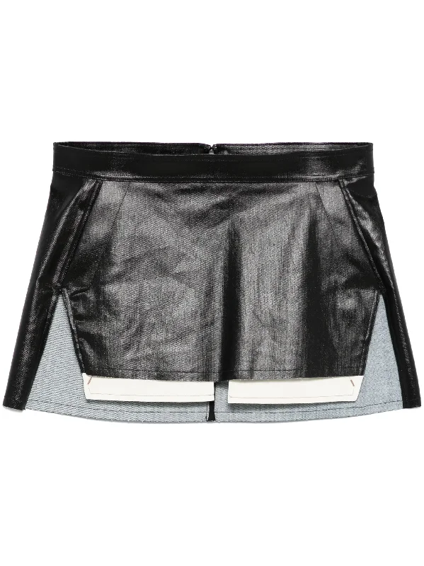 Fog Cutoff mini skirt silk skirt luxurious