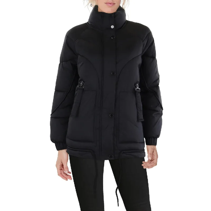 Andrew Marc Womens Coated Warm Puffer Jacket Striped Jacket Polka Dot Jacket Floral Jacket
