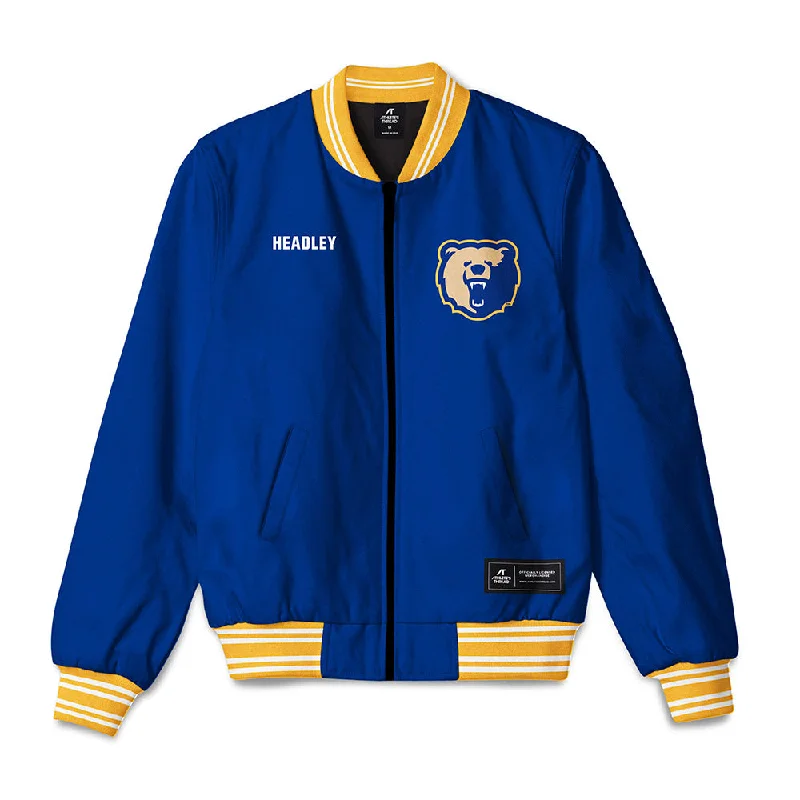 Morgan State - NCAA Women's Cross Country : Aaliyah Headley - Bomber Jacket Appliqued Jacket Beaded Jacket Sequined Jacket Morgan State - NCAA Women's Cross Country : Aaliyah Headley - Bomber Jacket Appliqued Jacket Beaded Jacket Sequined Jacket