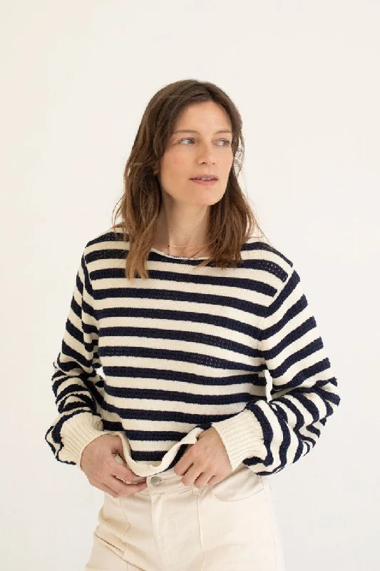 Stripe Pointelle Sweater Satin Fabric Silk Fabric Chiffon Fabric