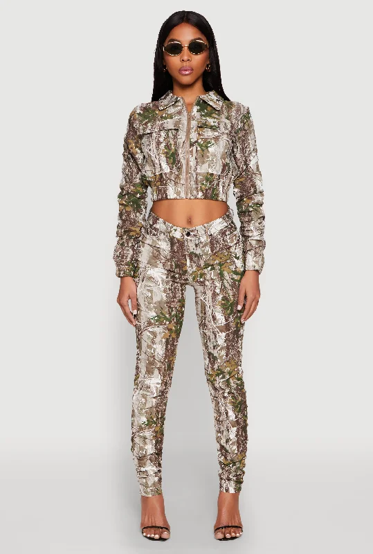 Printed Hyperstretch Stacked Pants Soft Stretch Pants