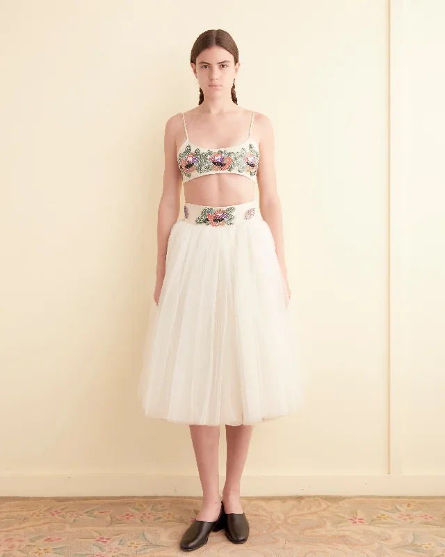 Sequin Sunset Lily Skirt leather skirt sleek
