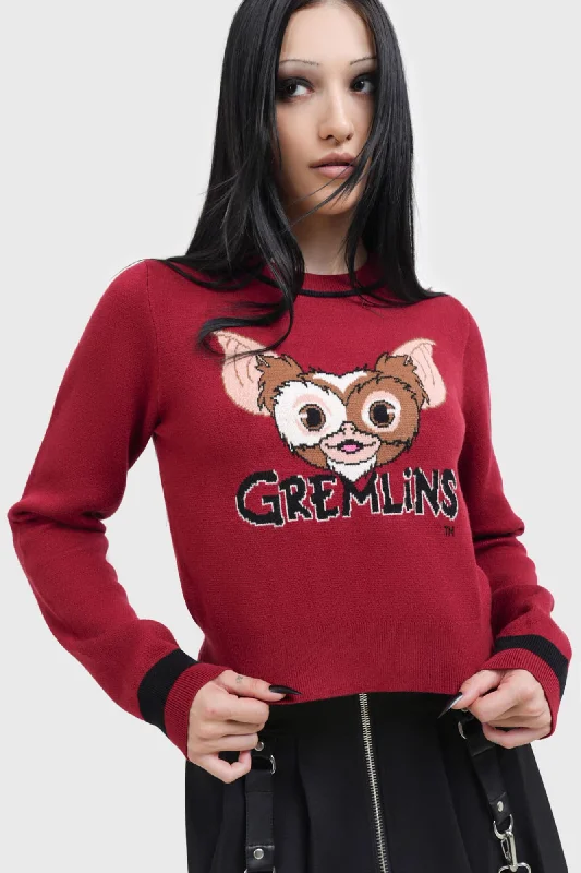 Bright Light! Bright Light! Knitted Sweater Fitted Slim Tailored