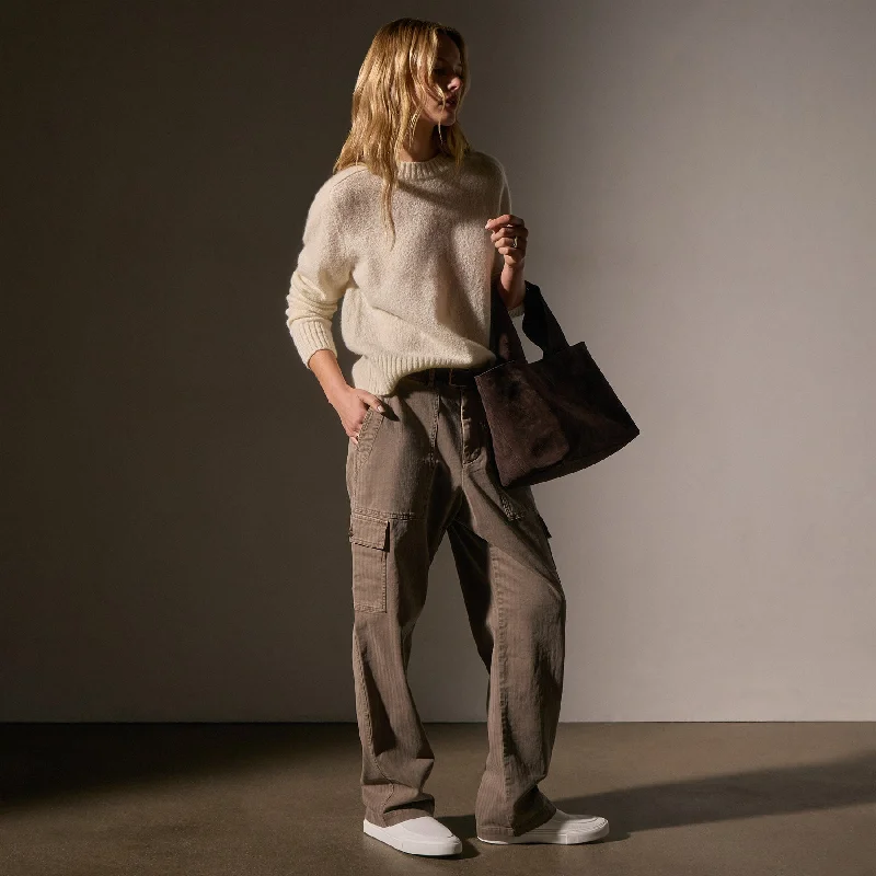 Herringbone Utility Pant - Coyote Pigment Formal Linen Trousers