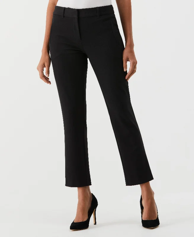 Petite Straight Leg Ankle Pant Comfortable Pleated Pants