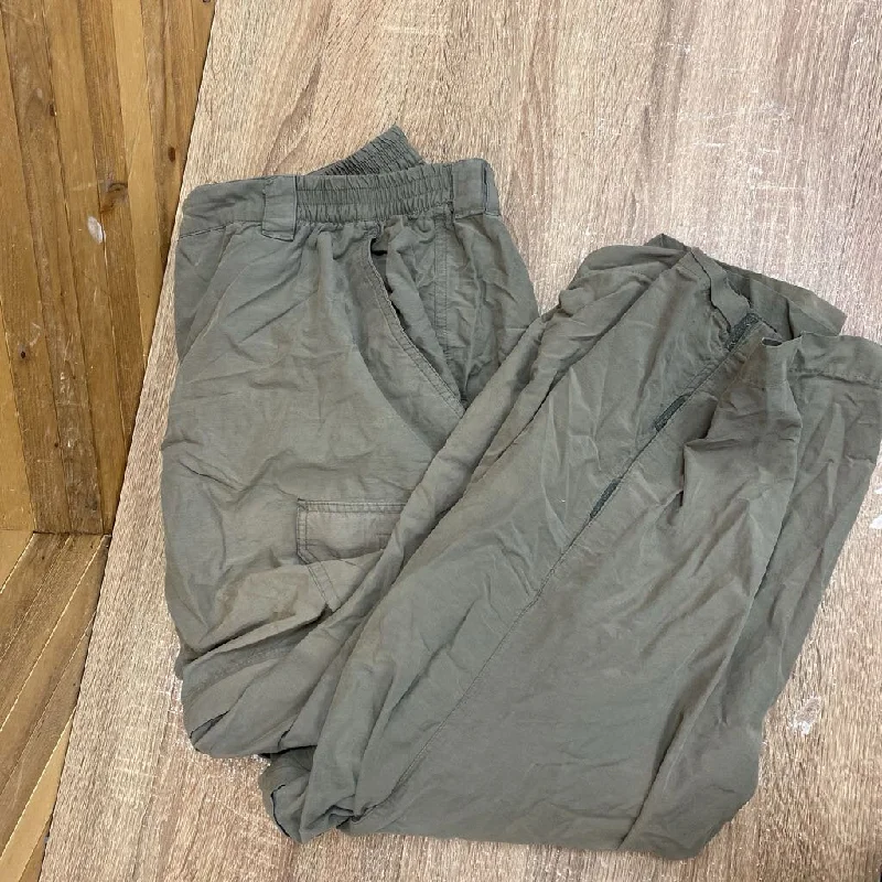 Junonia - Casual Hiking Pants - MSRP $70: Army green-women-14 Fashionable Tapered Leg Pants
