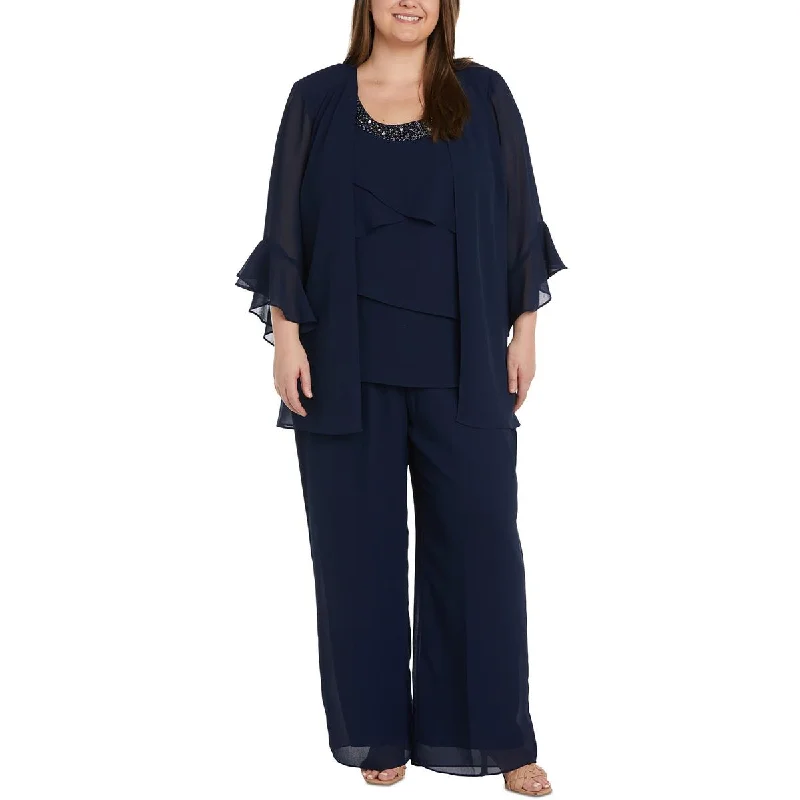 R&M Richards Womens Plus 2PC Jacket Top Set One-Shoulder Jacket Off-the-Shoulder Jacket Asymmetrical Jacket R&M Richards Womens Plus 2PC Jacket Top Set One-Shoulder Jacket Off-the-Shoulder Jacket Asymmetrical Jacket
