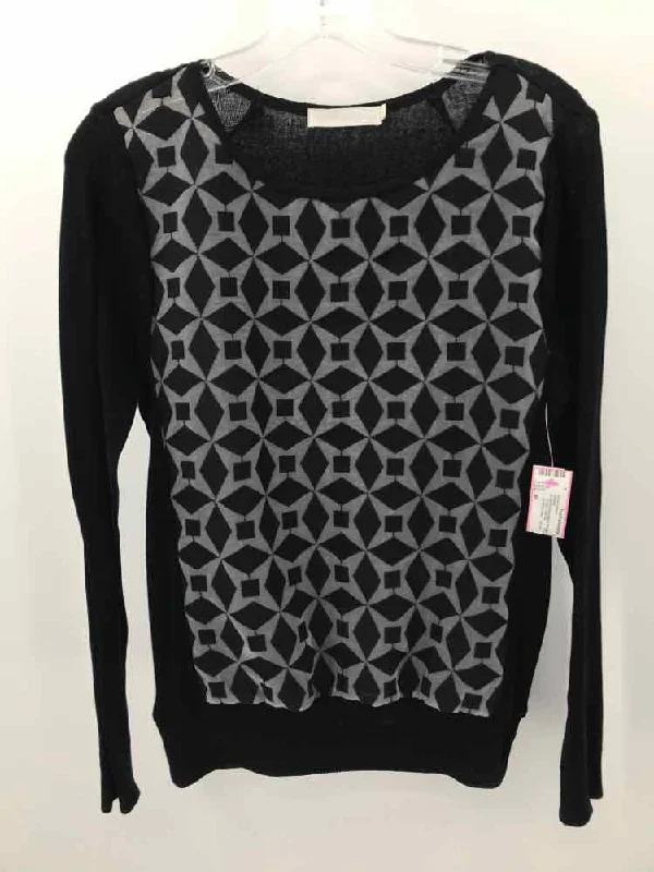 Pre-Owned Anne Fontaine Black Size 40 Sweater Embroidered Appliqued Beaded
