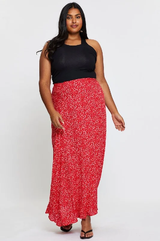 Floral Print Maxi Wrap Skirt Tie chiffon skirt delicate