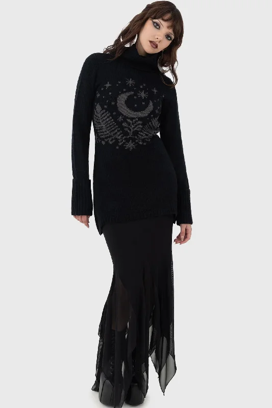 Moonflower Sweater Houndstooth Herringbone Solid
