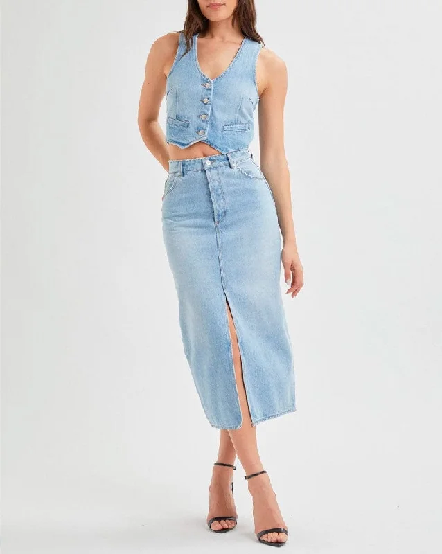 Chicago Skirt Old Stone slim fit skirt