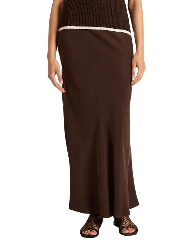 Lea Cupro Skirt ribbed skirt waist