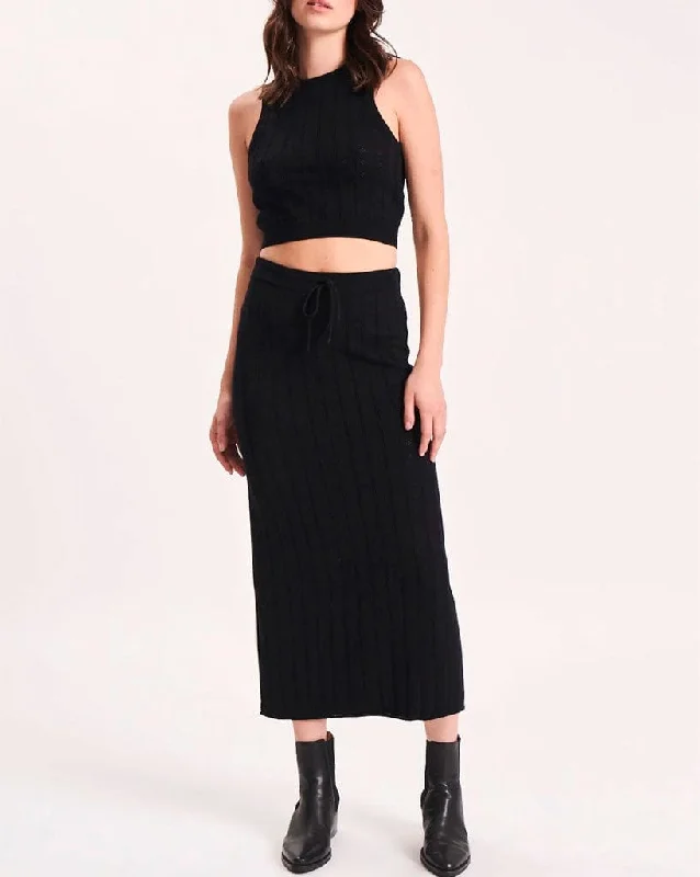 Milan Knit Skirt linen skirt natural