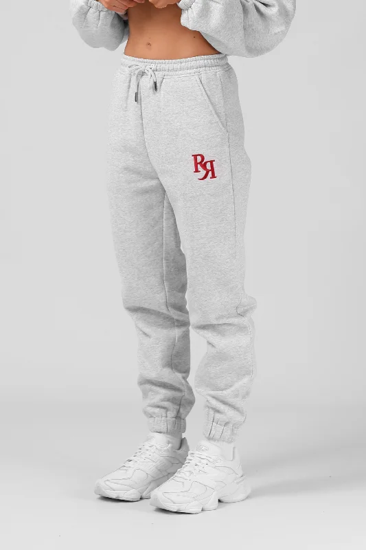 Binate Track Pant - White Marl Formal Wide-Leg Pants