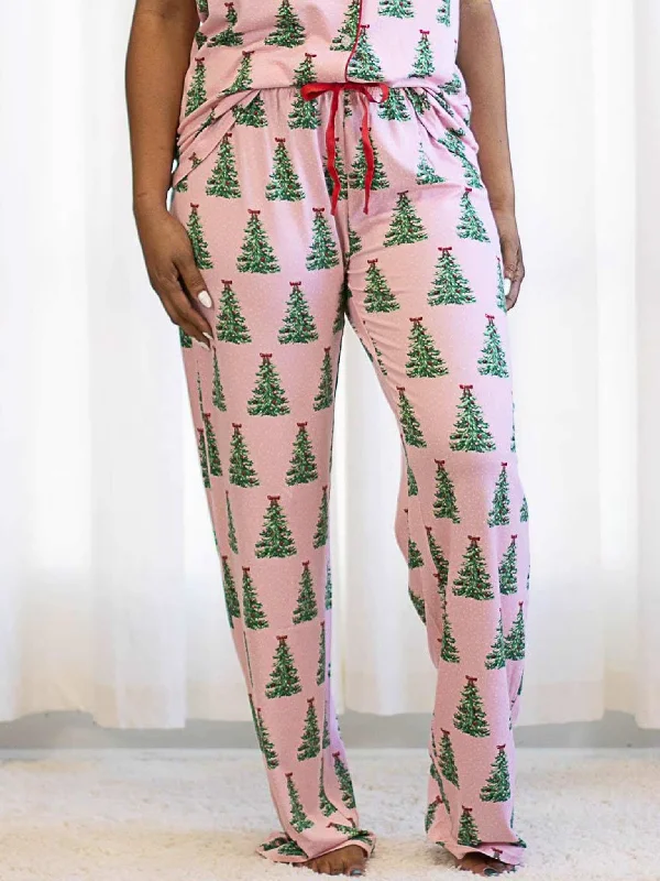 Noelle Tree Sleep Pants Cozy Fitted Pants