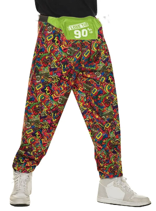 Baggy 90s Print Mens Plus Size Costume Pants Trendy Printed Pants