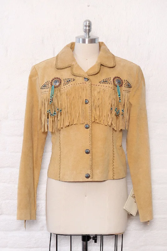 Scully Sand Suede Fringe Jacket M/L Chenille Jacket Brocade Jacket Lace Jacket