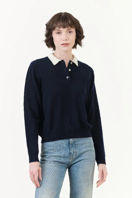 Eden Polo Cashmere Sweater Faux Fur Fabric Real Fur Fabric Shearling Fabric