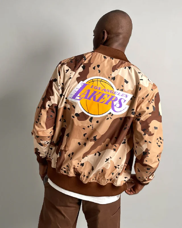 Mitchell & Ness Los Angeles Lakers Camo Ref Jacket Sand Camo Striped Jacket Polka Dot Jacket Floral Jacket