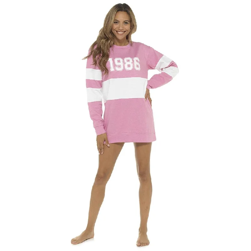 Pink 1986 Varsity Sweater Polka Dot Checkered Tartan