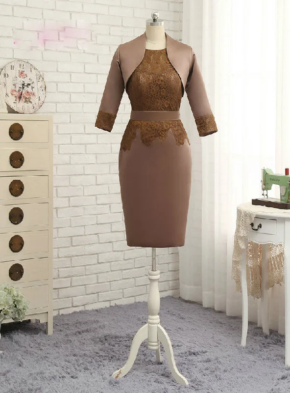 Amazing Brown Mother Of The Bride Dresses Sheath With Jacket Satin Jacket Silk Jacket Chiffon Jacket Amazing Brown Mother Of The Bride Dresses Sheath With Jacket Satin Jacket Silk Jacket Chiffon Jacket