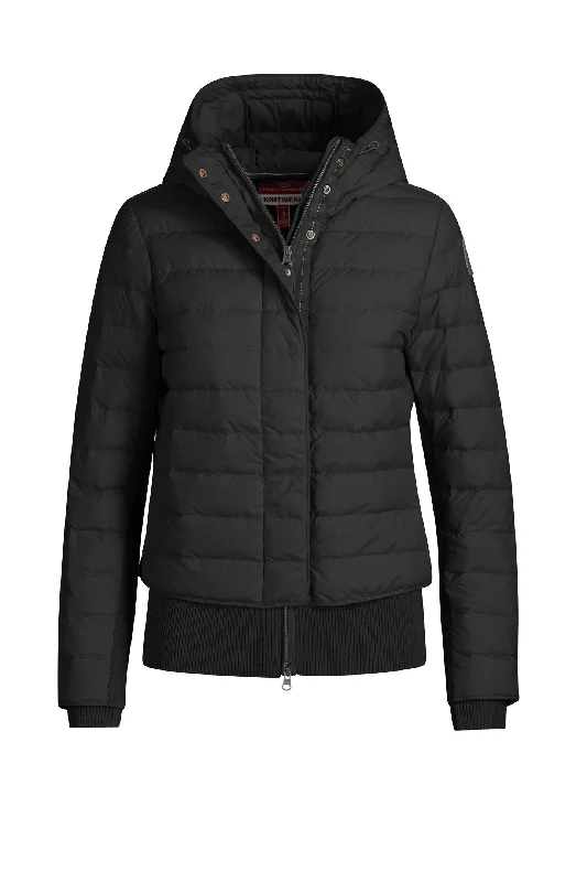 Parajumpers Women's OCEANIS 541 Black Kinit Down Jacket 20WM PWKNIKN36 Elasticated Jacket Padded Jacket Insulated Jacket