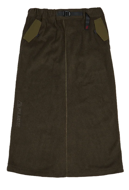 Gramicci Women's Polartec Maxi Combination Skirt - Olive silk skirt luxurious