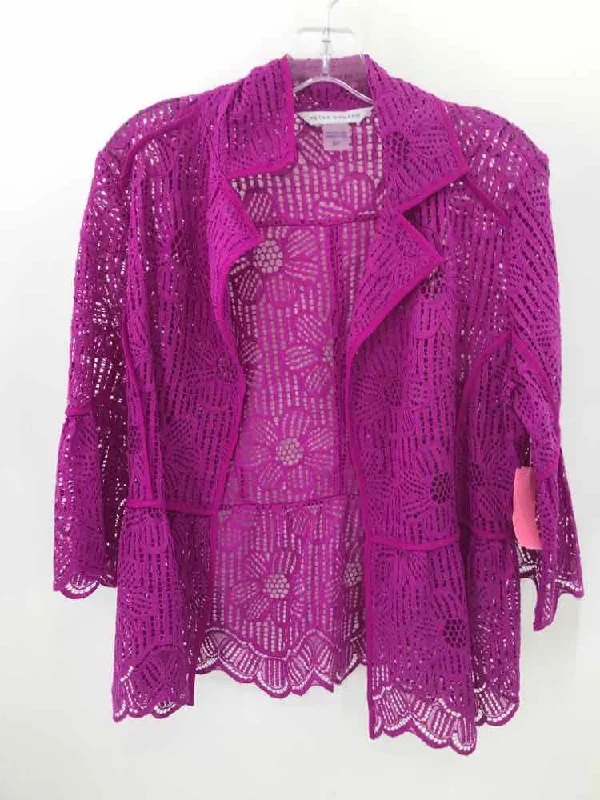 Pre-Owned Peter Nygard Purple Size Small Sweater Graphic Sweater Embroidered Appliqued Pre-Owned Peter Nygard Purple Size Small Sweater Graphic Sweater Embroidered Appliqued