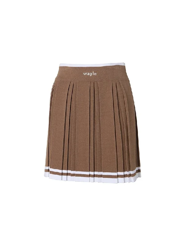 W.ANGLE FW22 WOMEN COMFORT SWEATER PLEATED CULOTTES Plaid Sweater Polka Dot Checkered
