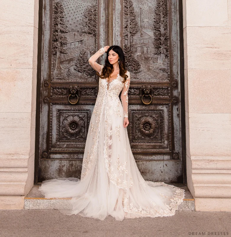 Long Bridal Cape Jacket (#BRISA) Ribbed Jacket Pleated Jacket Ruffled Jacket