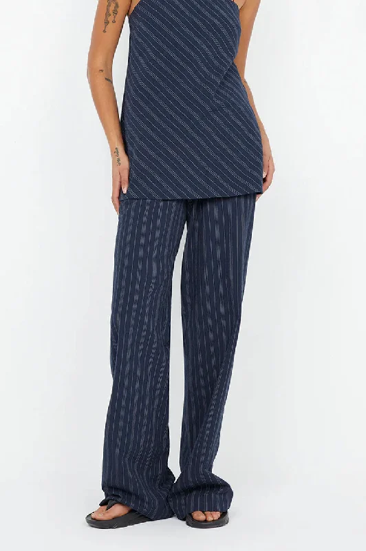 Bec & Bridge Peyson Pant - Ink Stripe Fashionable Work Pants