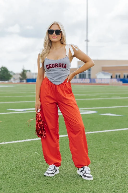 Game On Red Parachute Pants - FINAL SALE Trendy Palazzo Pants