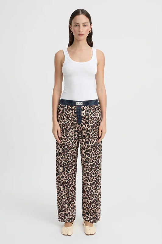 Blanca Jackson Boxer Pant - Leopard Stylish Casual Pants