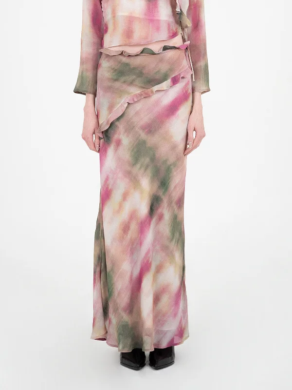 Flame Print Skirt cashmere skirt plush