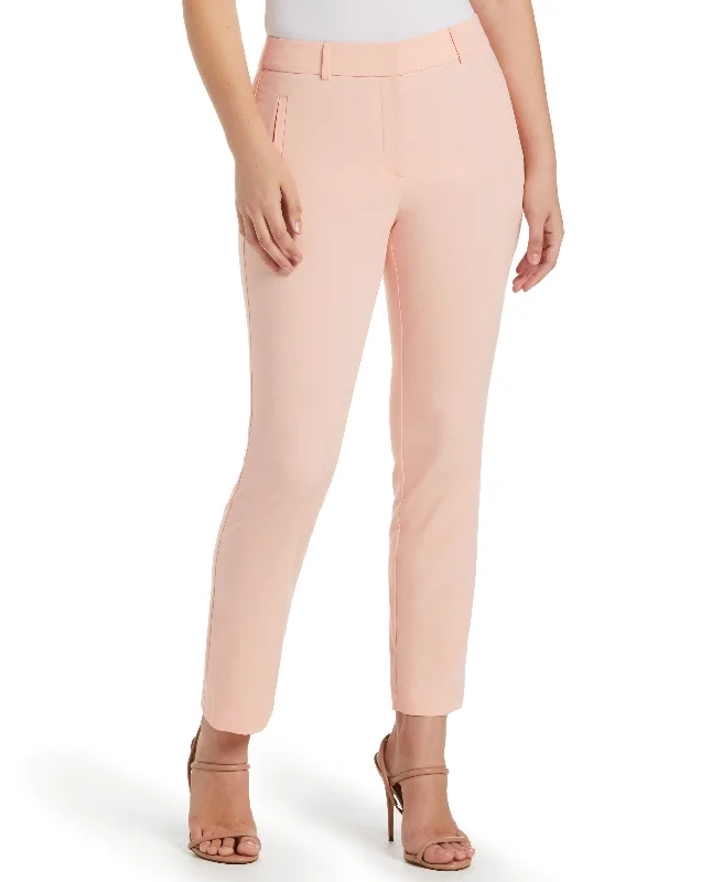 Petite Classic Fit Clean Straight Leg Ankle Pant Casual Sweatpants Style