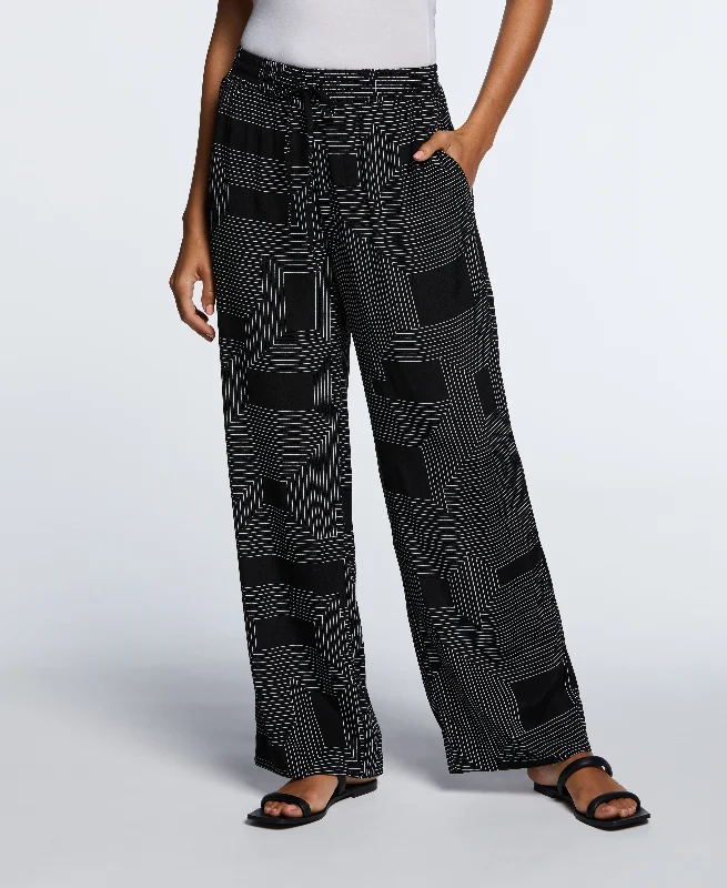 Petite Size Eco Fabric Pull On Wide Leg Pant Cozy Maternity Pants