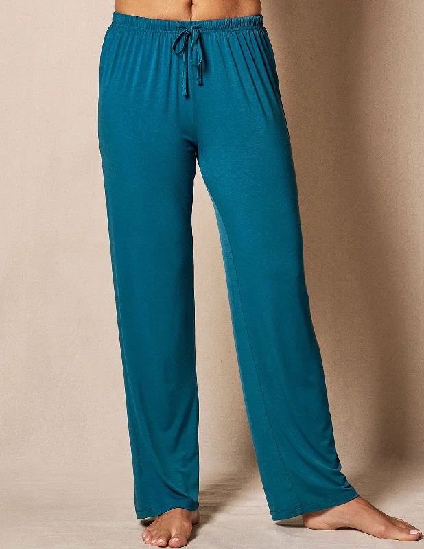 Bamboo Sleep Pants - Deep Jade Chic Faux Leather Pants