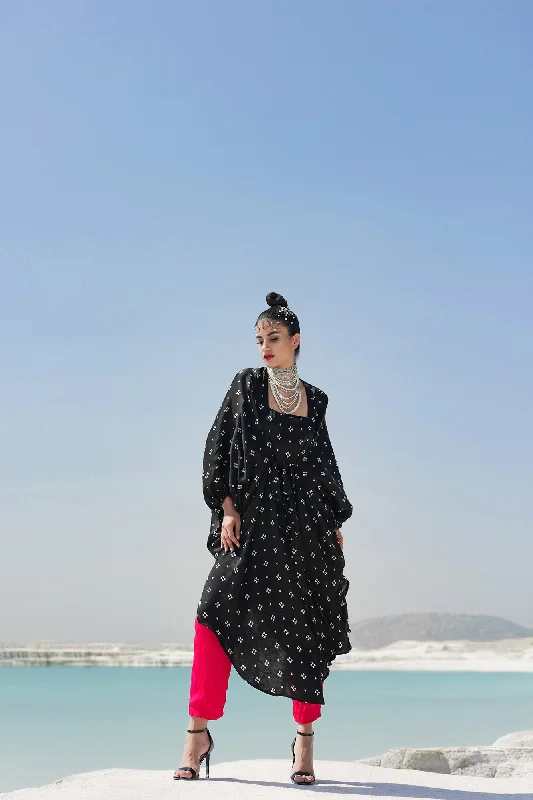 Ameera Boho Kaftaan With Pinkmess Pants Trendy Velvet Pants