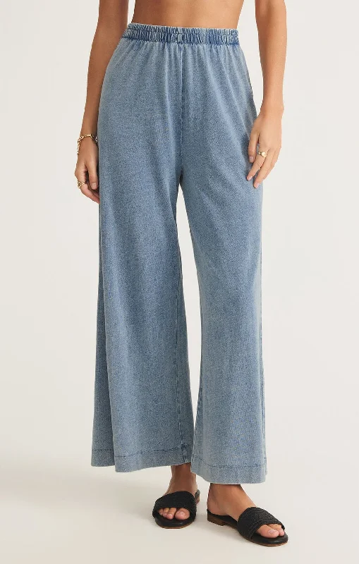 Scout Jersey Denim Pant Medium Indigo Elegant Silk Pants