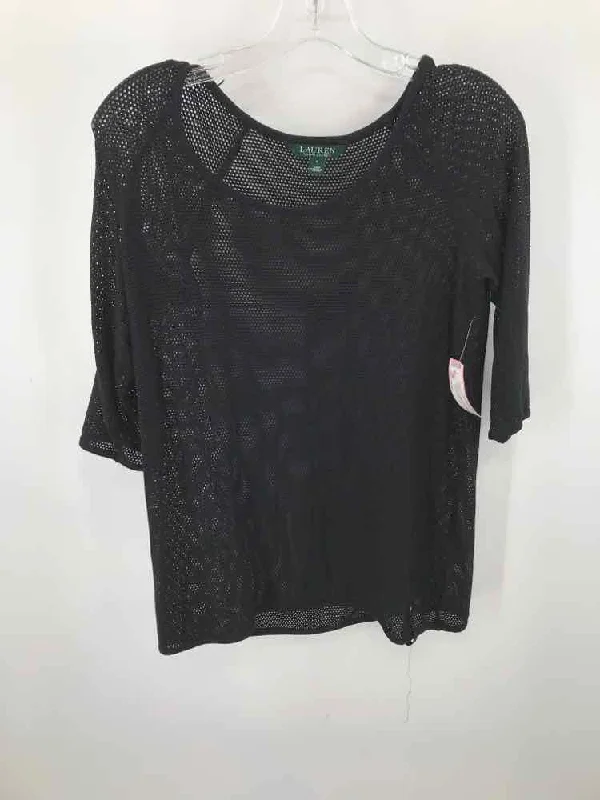 Pre-Owned Ralph Lauren Black Size Small Sweater Neon Metallic Matte
